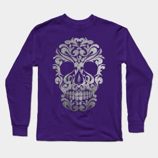 Grey Skull Long Sleeve T-Shirt